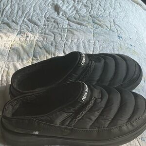 New Balance Men's Quilted Black Slip-Ons